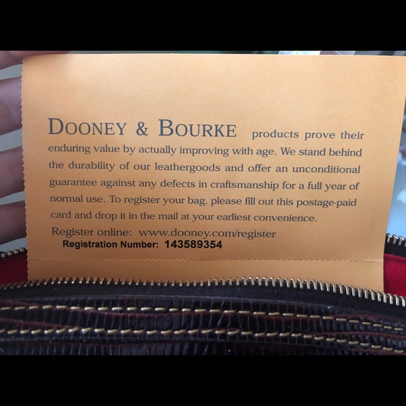 Dooney & Bourke Lizard Handbag Leather Brown Satch - Picture 3 of 5